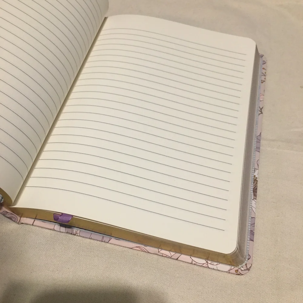Floral Journal with Purple and Pink Accents